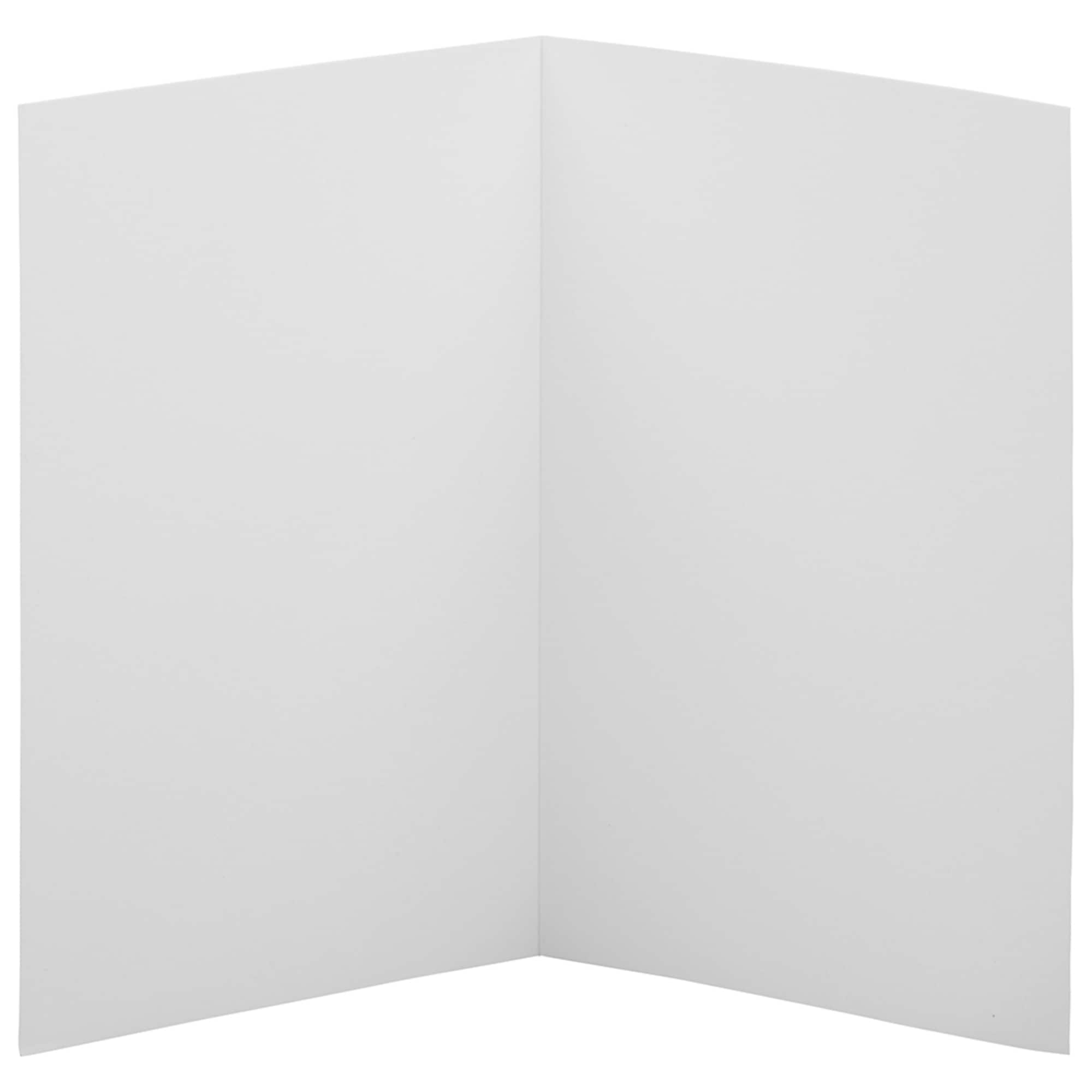 JAM Paper 4.625" x 6.25" White Blank Foldover Cards, 100ct.